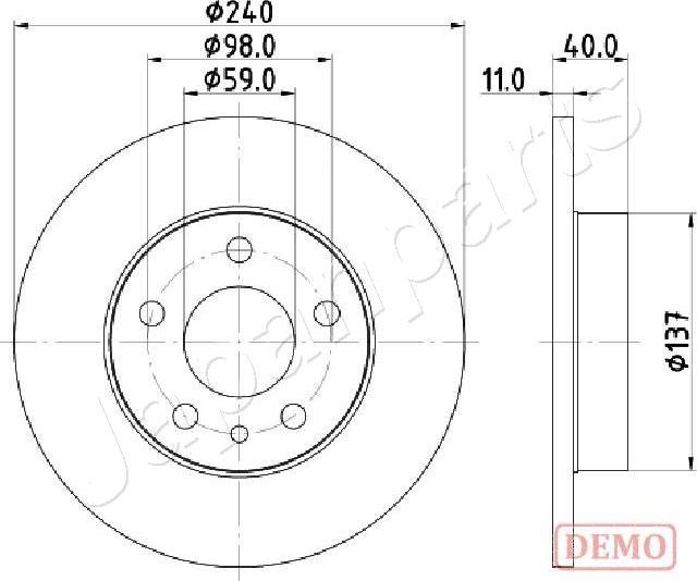 Japanparts DP-0209C - Тормозной диск unicars.by