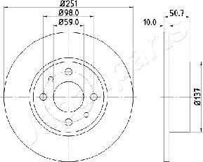 Japanparts DP-0206 - Тормозной диск unicars.by