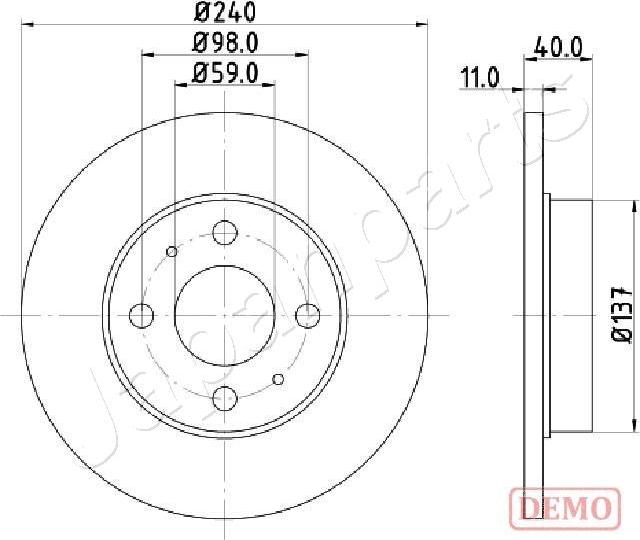 Japanparts DP-0200C - Тормозной диск unicars.by