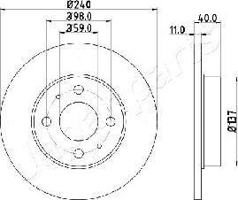 Japanparts DP-0200 - Тормозной диск unicars.by