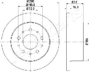 Japanparts DP-0216 - Тормозной диск unicars.by