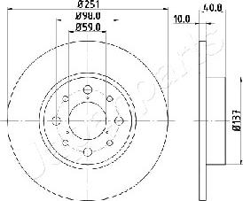 Japanparts DP-0210 - Тормозной диск unicars.by