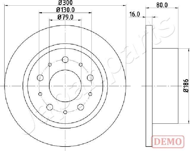 Japanparts DP-0217C - Тормозной диск unicars.by