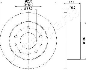 Japanparts DP-0230 - Тормозной диск unicars.by