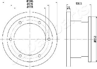 Japanparts DP-0224 - Тормозной диск unicars.by