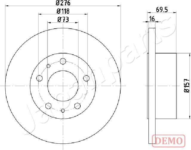 Japanparts DP-0223C - Тормозной диск unicars.by