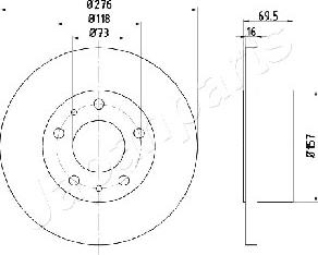 Japanparts DP-0223 - Тормозной диск unicars.by