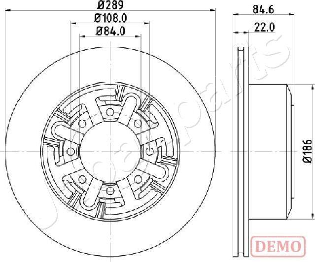 Japanparts DP-0222C - Тормозной диск unicars.by