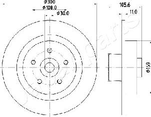 Japanparts DP-0700 - Тормозной диск unicars.by