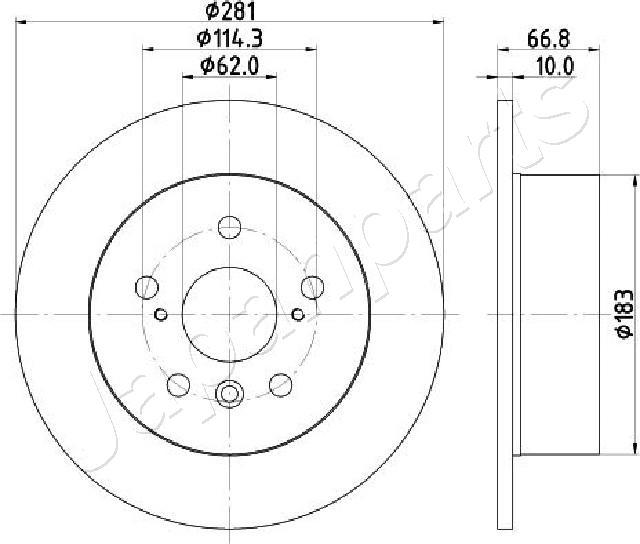 Japanparts DP-256C - Тормозной диск unicars.by