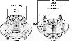 Japanparts KK-21039 - Ступица колеса, поворотный кулак unicars.by