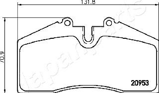 Japanparts PA-0904AF - Тормозные колодки, дисковые, комплект unicars.by