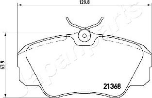 Japanparts PA-0409AF - Тормозные колодки, дисковые, комплект unicars.by