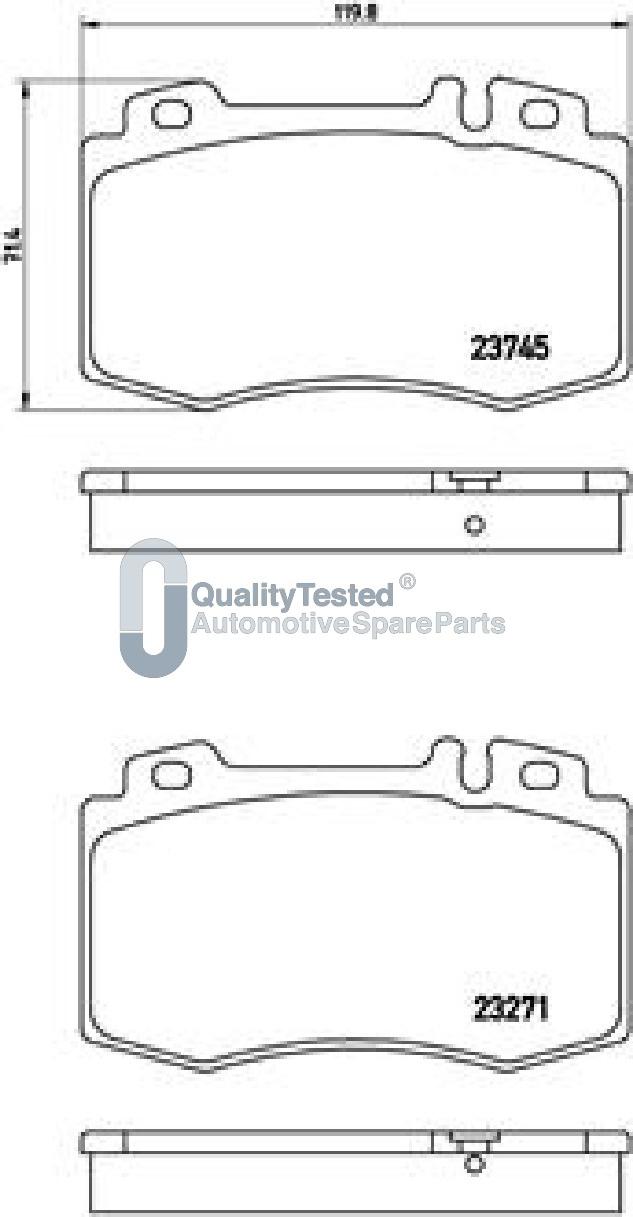 Japanparts PA0510JM - Тормозные колодки, дисковые, комплект unicars.by