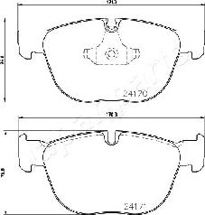 Japanparts PA-0132AF - Тормозные колодки, дисковые, комплект unicars.by