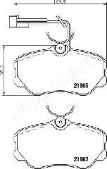 Japanparts PA-0218AF - Тормозные колодки, дисковые, комплект unicars.by