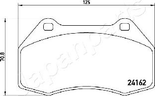 Japanparts PA-0703AF - Тормозные колодки, дисковые, комплект unicars.by