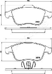 Japanparts PA-0710AF - Тормозные колодки, дисковые, комплект unicars.by