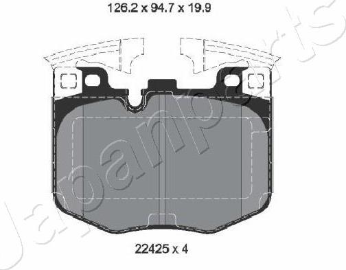 Japanparts PA-2029AF - Тормозные колодки, дисковые, комплект unicars.by