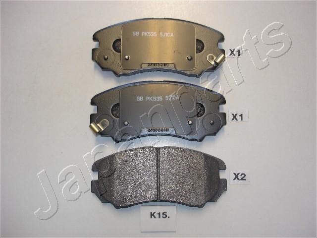 Japanparts PA-K15AF - Тормозные колодки, дисковые, комплект unicars.by