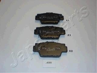 Japanparts PP-499AF - Тормозные колодки, дисковые, комплект unicars.by