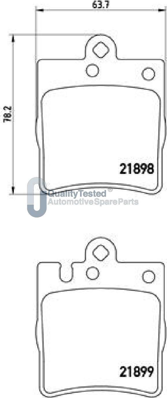 Japanparts PP0504JM - Тормозные колодки, дисковые, комплект unicars.by