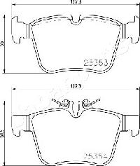 Japanparts PP-0507AF - Тормозные колодки, дисковые, комплект unicars.by