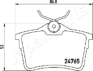 Japanparts PP-0600AF - Тормозные колодки, дисковые, комплект unicars.by