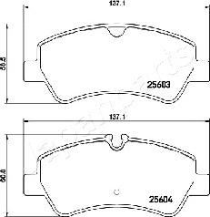 Japanparts PP-0307AF - Тормозные колодки, дисковые, комплект unicars.by