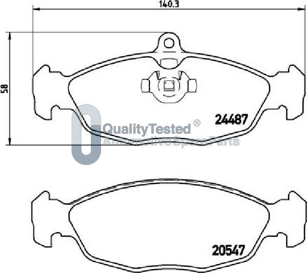 Japanparts PP0315JM - Тормозные колодки, дисковые, комплект unicars.by