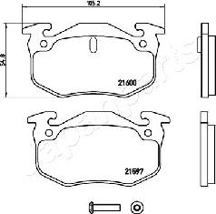 Japanparts PP-0701AF - Тормозные колодки, дисковые, комплект unicars.by