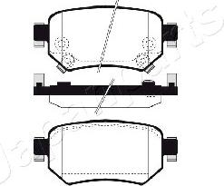 Japanparts PP-319AF - Тормозные колодки, дисковые, комплект unicars.by