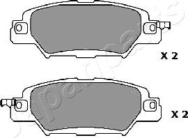 Japanparts PP-318AF - Тормозные колодки, дисковые, комплект unicars.by