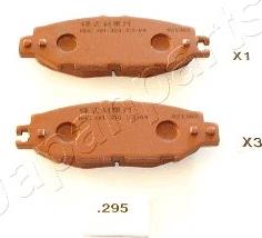 Japanparts PP-295AF - Тормозные колодки, дисковые, комплект unicars.by