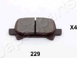 Japanparts PP-229AF - Тормозные колодки, дисковые, комплект unicars.by