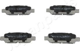 Japanparts PP-702AF - Тормозные колодки, дисковые, комплект unicars.by