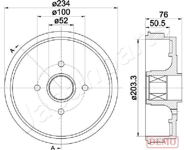 Japanparts TA-0409C - Тормозной барабан unicars.by