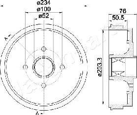 Japanparts TA-0409 - Тормозной барабан unicars.by