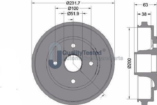 Japanparts TA0401JM - Тормозной барабан unicars.by