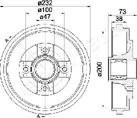 Japanparts TA-0401 - Тормозной барабан unicars.by