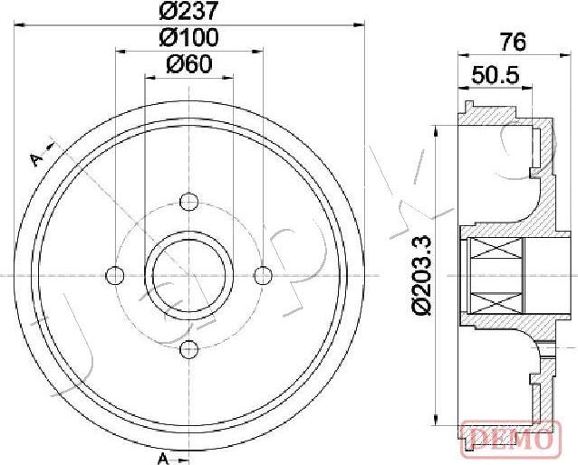 Japko 560700C - Тормозной барабан unicars.by