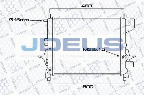 Jdeus 023M12 - Радиатор, охлаждение двигателя unicars.by