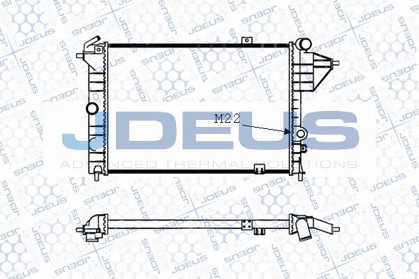 Jdeus M-0200580 - Радиатор, охлаждение двигателя unicars.by