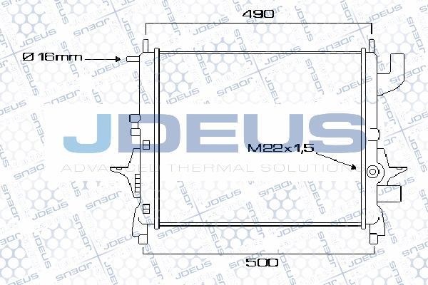 Jdeus M-023012A - Радиатор, охлаждение двигателя unicars.by