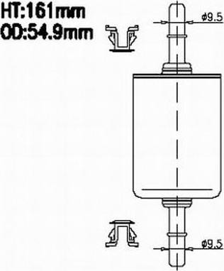 JS Asakashi FS580J - Топливный фильтр unicars.by