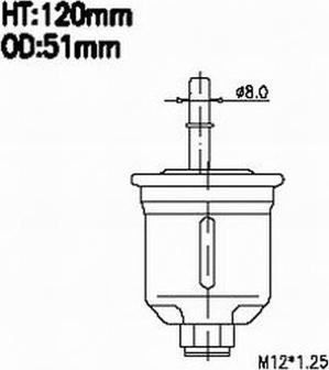 JS Asakashi FS3211 - Топливный фильтр unicars.by