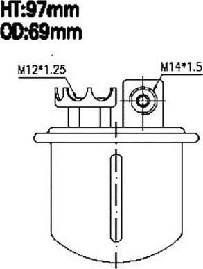 JS Asakashi FS7202U - Топливный фильтр unicars.by