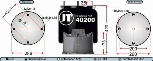 Juratek JAA40201A - Кожух пневматической рессоры unicars.by