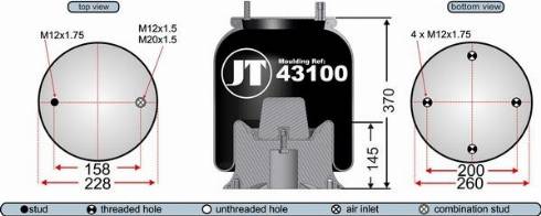 Juratek JAA43103 - Кожух пневматической рессоры unicars.by