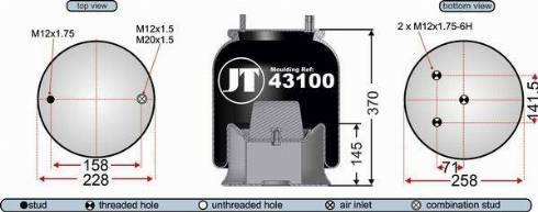 Juratek JAA43102 - Кожух пневматической рессоры unicars.by